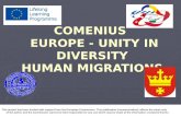 COMENIUS  EUROPE - UNITY  IN DIVERSITY HUMAN MIGRATIONS