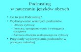 Podcasting  w nauczaniu języków obcych