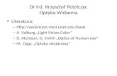 Dr inż. Krzysztof  Petelczyc Optyka Widzenia