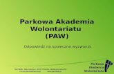 Parkowa Akademia Wolontariatu  (PAW)