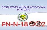 Ocena ryzyka w ujęciu systemowym PN-N-18002