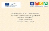 Leonardo  da  Vinci – Partnership  Kitchen and restaurant guide for starters -F&B4you