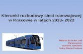 Kierunki rozbudowy sieci tramwajowej w Krakowie w latach 2013- 2022