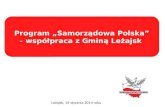 Program „Samorządowa Polska” – współpraca z  Gminą Leżajsk