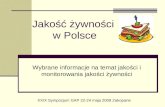 Jakość żywności  w Polsce