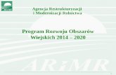 Program Rozwoju Obszarów Wiejskich 2014 – 2020