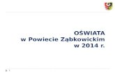 OŚWIATA  w Powiecie Ząbkowickim  w 2014 r.