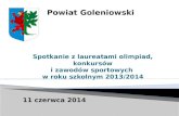 Spotkanie z laureatami olimpiad, konkursów i zawodów sportowych  w roku szkolnym 2013/2014