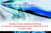 Analiza stanu bezpieczeństwa  na terenie zarządzanym przez PKP PLK S.A.  w 2012 roku