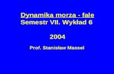 Dynamika morza - fale Semestr VII. Wykład 6  2004
