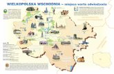 Mapa turystyczna Wielkopolska Wschodnia - miejsca warte odwiedzenia