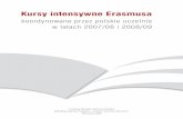 Kursy intensywne Erasmusa koordynowane przez polskie uczelnie w latach 2007/08 i 2008/09