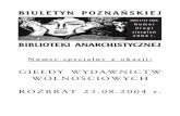 Biuletyn Poznańskiej Biblioteki Anarchistycznej nr 2