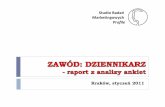 "Zawód: dziennikarz" - raport z analizy ankiet