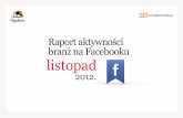 Raport aktywności branż na Facebooku - listopad 2012