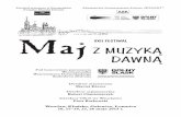 Program XXII Festiwalu "Maj z Muzyką Dawną"