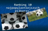 Ranking 10 najpopularniejszych piłkarzy.