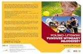 Ulotka informacyjna Polsko-Litewskiego Funduszu Wymiany Młodzieży