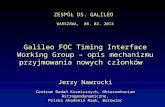 ZESPÓŁ DS. GALILEO WARSZAWA, 08. 02. 2013 Galileo FOC Timing Interface Working Group – opis mechanizmu przyjmowania nowych członków Jerzy Nawrocki Centrum.