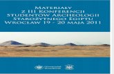 Materialy z III Konferencji Studentow Archeologii Starozytnego Egiptu z Okc582adkc485
