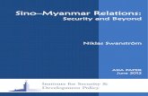 2012 Swanstrom Sino Myanmar Relations