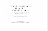 Cassirer RousseauKant&Goethe