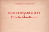 Krishnamurti et l'individualisme, par  Ludowic Réhault