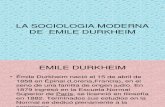La Sociologia Moderna de Emile Durkheim
