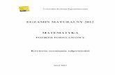 Matura 2012 - matematyka - poziom podstawowy - kryteria oceniania odpowiedzi ()