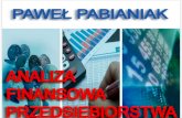 Paweł Pabianiak: Analiza finansowa przedsiębiorstwa