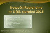 Nowości Regionalne nr 3 (6), 2015