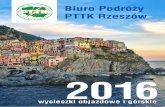 Biuro Podróży PTTK Rzeszów Katalog 2016