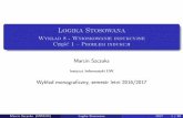 Logika Stosowana - Wykład 8 - Wnioskowanie indukcyjne Czesc 1 ...