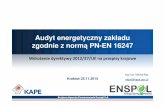 Audyt energetyczny zakładu zgodnie z normą PN-EN 16247