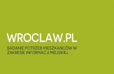 Badania wroclaw.pl - potrzeby komunikacyjne mieszkańców