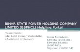 BIHAR STATE POWER HOLDING COMPANY LIMITED (BSPHCL