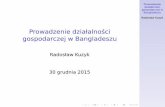 Prowadzenie działalności gospodarczej w Bangladeszu