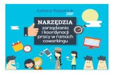 Coworking - Narzędzia zarządzania i koordynacji pracy w ramach coworkingu - infografika - Justyna Kasjaniuk
