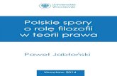 Polskie spory o rolę filozofii w teorii prawa