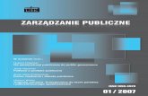 ZARZĄ DZANIE PUBLICZNE 01 / 2007 ISSN 1898-3529