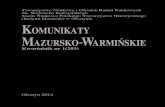 KOMUNIKATY MAZURSKO-WARMIŃSKIE Kwartalnik nr 1(283) 2014