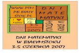 Ilustrowany raport z Dni Matematyki w Białymstoku