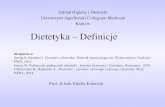 Pojęcia oraz terminologia stosowana w dietetyce