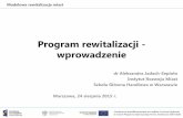 Program rewitalizacji - wprowadzenie - Aleksandra Jadach-Sepioło