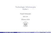 Technologie Informacyjne - Wykład 1