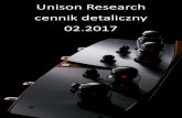 Unison Research cennik detaliczny 10.2016