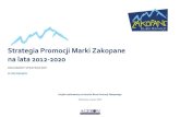 Strategia Promocji Marki Zakopane na lata 2012-2020 DOKUMENT ...