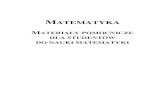 materiały pomocnicze dla studentów do nauki matematyki