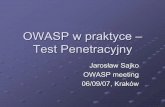 OWASP w praktyce – Test Penetracyjny