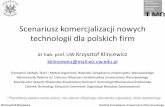 Scenariusz komercjalizacji nowych technologii dla polskich firm